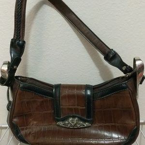 M. C. Leather and Metal shoulder bag purse
